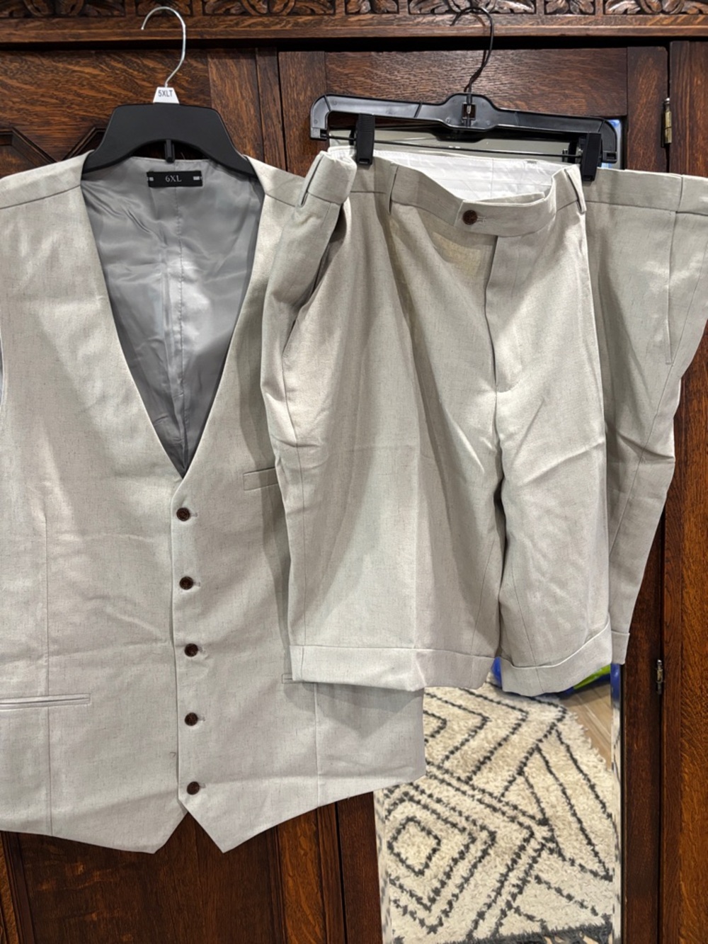 Men's  2 Piece Wedding Groom Groomsmen Summer Vest Shorts